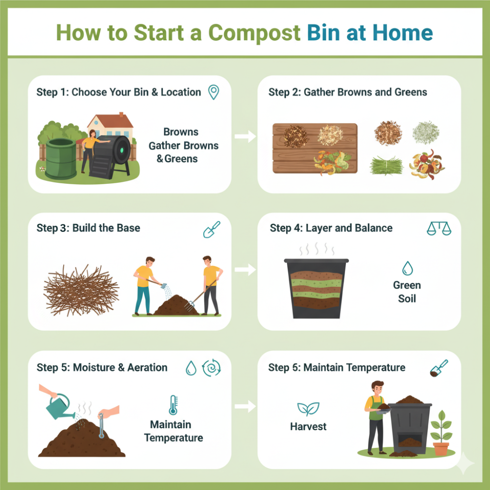How to Start a Compost Bin at Home (Step-by-Step)